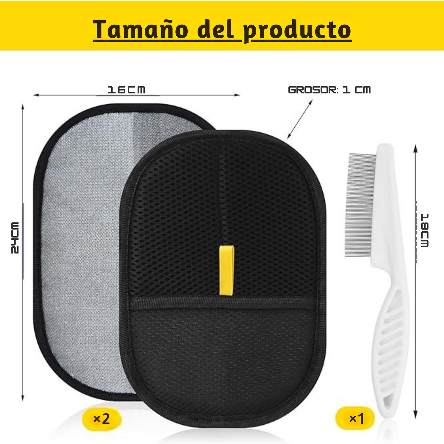 Guante recogedor de pelos para mascotas