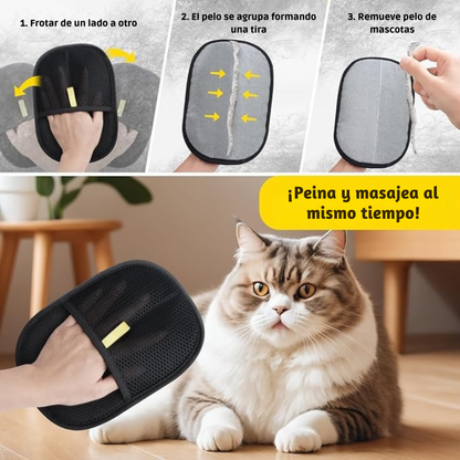 Guante recogedor de pelos para mascotas