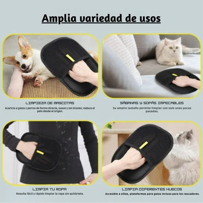Guante recogedor de pelos para mascotas